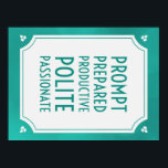 Classroom Rules Poster<br><div class="desc">Classroom rules poster - The 5 "P's" to an "A"</div>