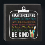 Classroom Rules Wooden Box Sign<br><div class="desc">Cute classroom rules sign.</div>