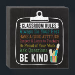 Classroom Rules Wooden Box Sign<br><div class="desc">Cute classroom rules sign.</div>