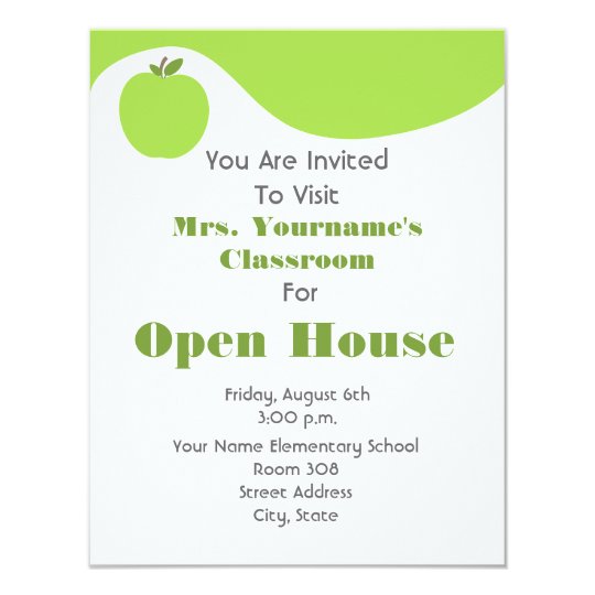 Classroom / School Open House- Green Apple Card