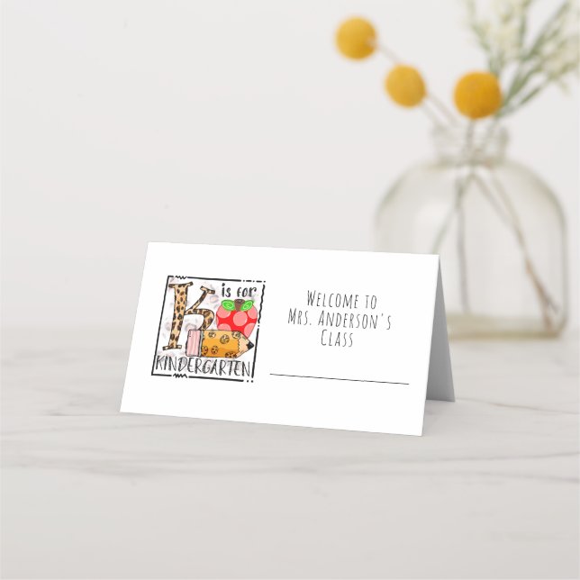 Classroom Seating Place Card (Front)