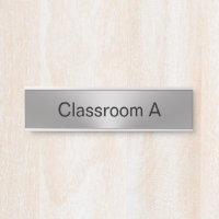 Classroom Silver and Black Text Template