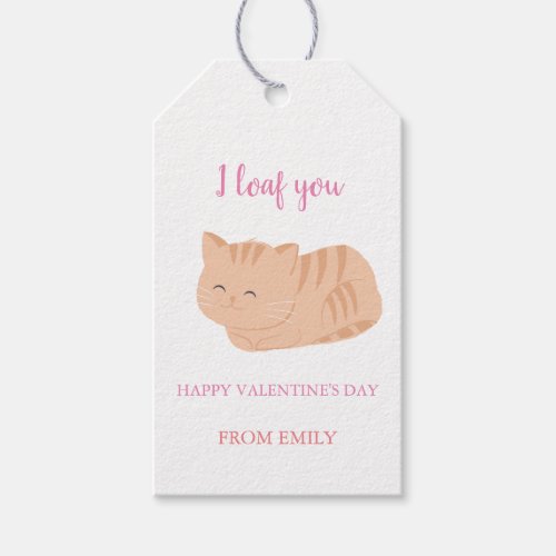 Classroom Valentine Cat Gift Tags