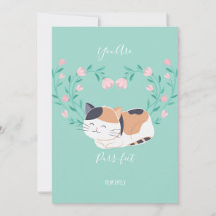 Classroom Valentine Cute Cat Card