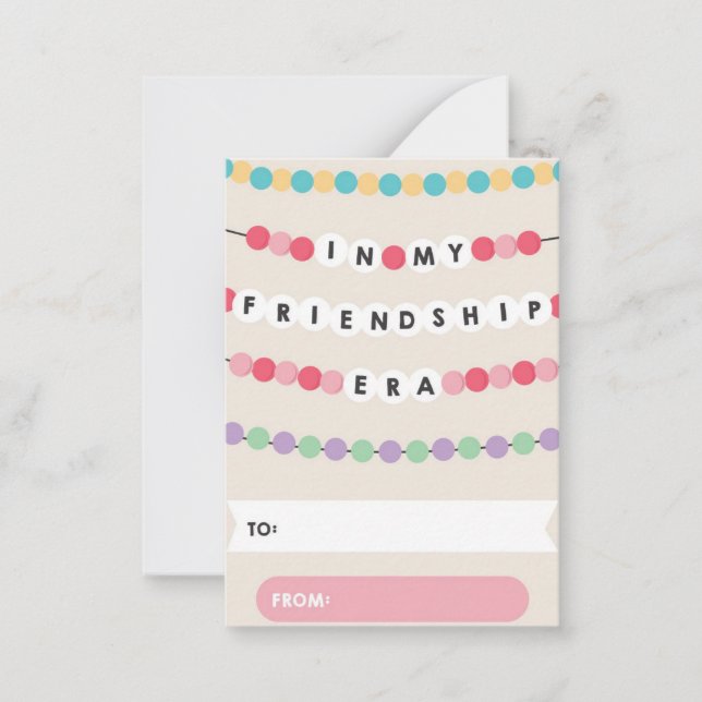Classroom Valentine Friendship Bracelet Card (Front)