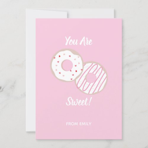 Classroom Valentine Sweet Donut Card