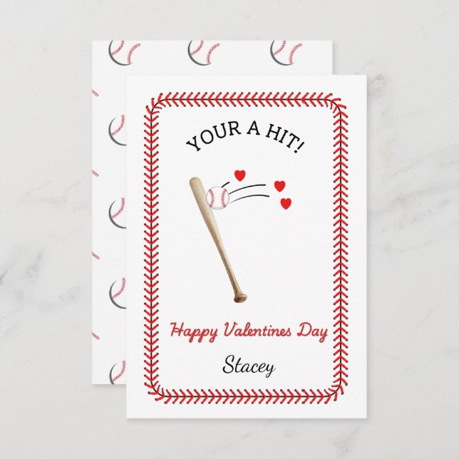 Classroom Valentine "You're A Hit" (Front/Back)