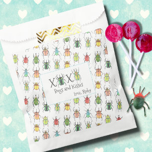Classroom Valentine's Bugs XOXO Hugs and Kisses Favor Bag