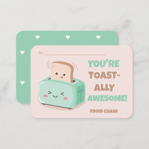 Classroom Valentines Day Awesome Toast Card