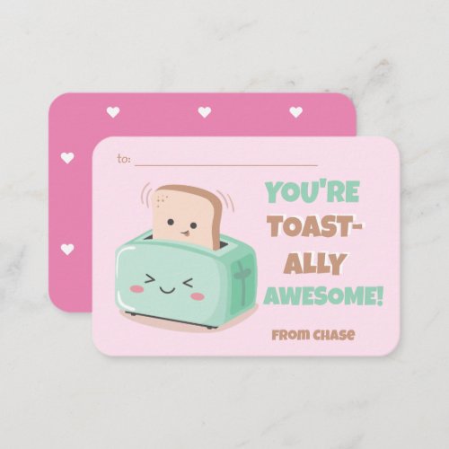 Classroom Valentines Day Awesome Toast Card