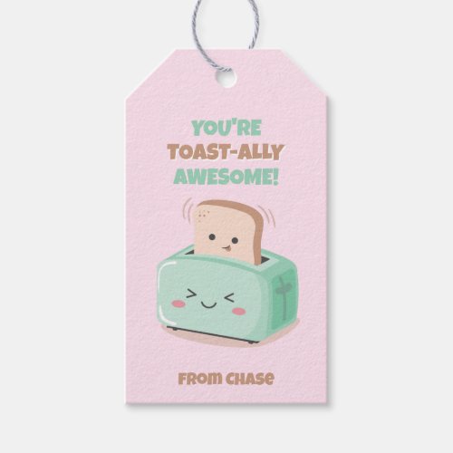 Classroom Valentines Day Awesome Toast Gift Tags