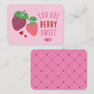 Classroom Valentine's Day Berry Sweet Note Card