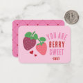 Classroom Valentine's Day Berry Sweet Note Card | Zazzle