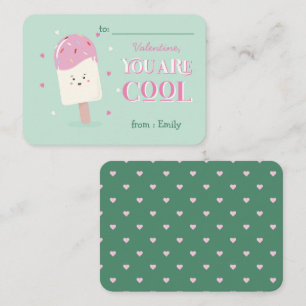 Classroom Valentine's Day Cool Popsicle Card