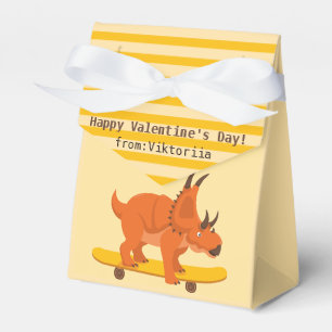 Classroom Valentine's Day dinosaur funny cute Favor Boxes