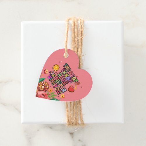 Classroom Valentines Day Donut Flower Personalize Favor Tags