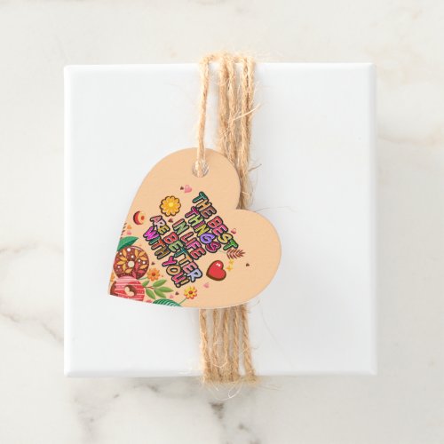 Classroom Valentines Day Donut Flower Personalize Favor Tags