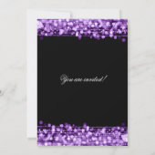 Classy 18th Birthday Party Sparkles Purple Invitation (Back)