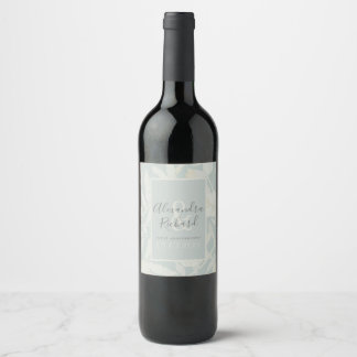 classy 1st wedding anniversary wine label