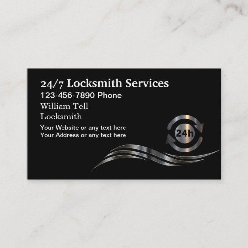 Classy 24 House Locksmith Service Business Card