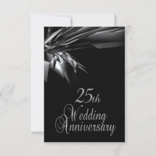 Classy 25th Wedding Anniversary Invitation