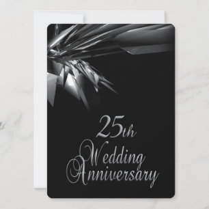 Classy 25th Wedding Anniversary Invitation
