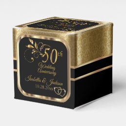 Classy 50th Wedding Anniversary Favor Box