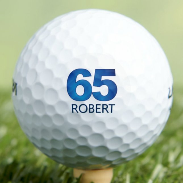 Classy 65th Birthday - 65 Years Blue Age Gift Golf Balls (Creator Uploaded)