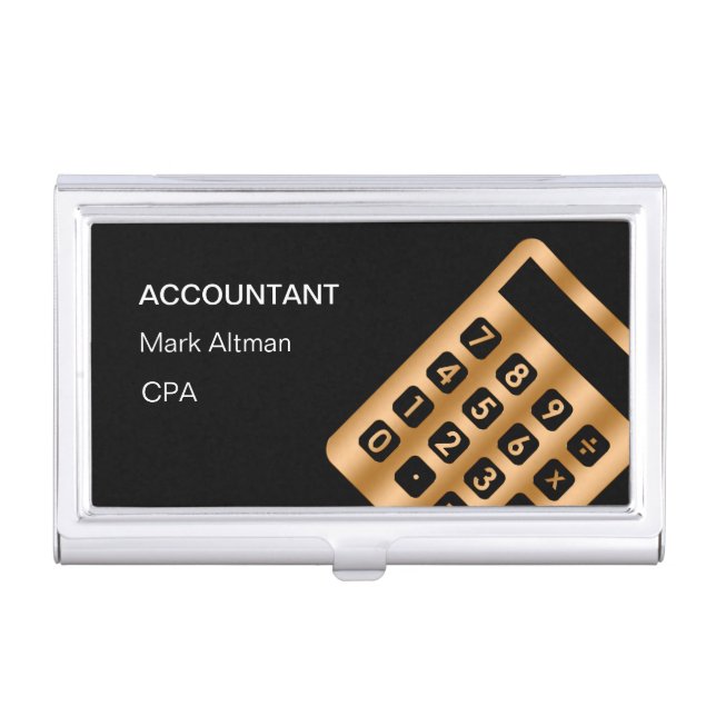 Classy Accountant Business Card Case (Front)