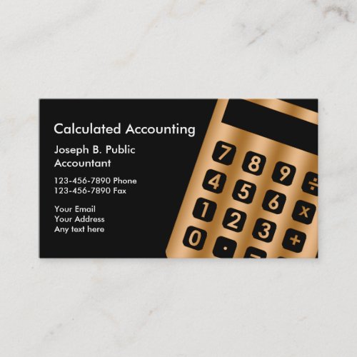 Classy Accountant Business Cards