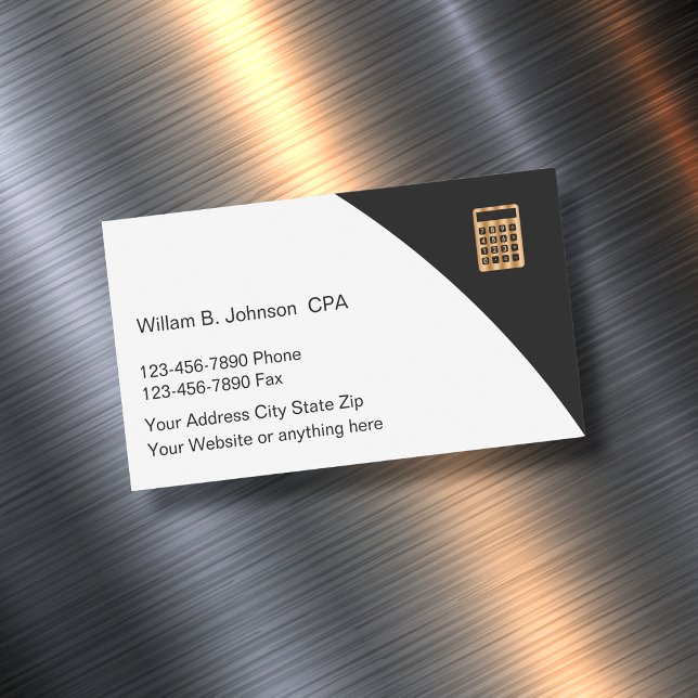 Classy Accountant CPA Theme Business Card Magnet (Creator Uploaded)