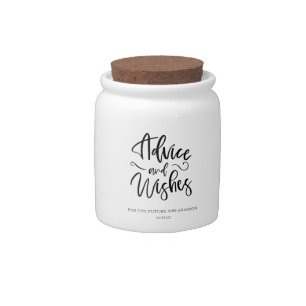 Classy Advice and Wishes Jar for Bridal Shower