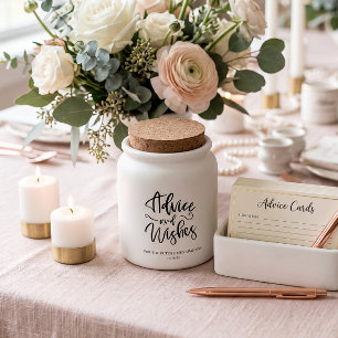 Classy Advice and Wishes Jar for Bridal Shower