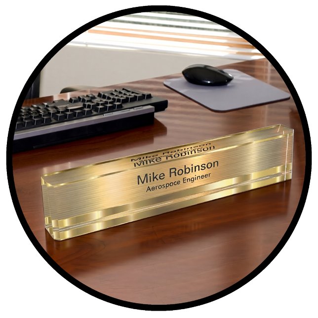 Classy Aerospace Engineer Desk Name Plaque Plate (Creator Uploaded)