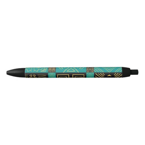 Classy African Tiles Line Art Pattern        Black Ink Pen