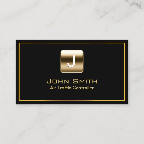 Classy Air Traffic Controller Dark Business Card