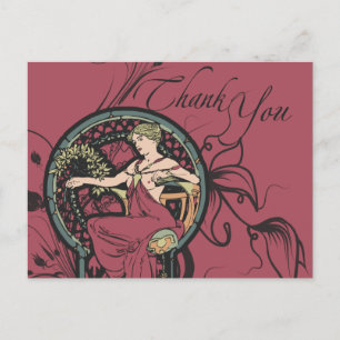 Classy Alphonse Mucha Thank you Cards