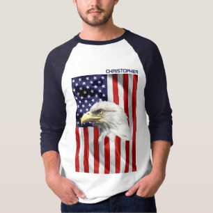 Classy American Eagle, The USA Flag, Patriotic T-Shirt