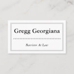 [ Thumbnail: Classy and Basic Barrister at Law Business Card ]