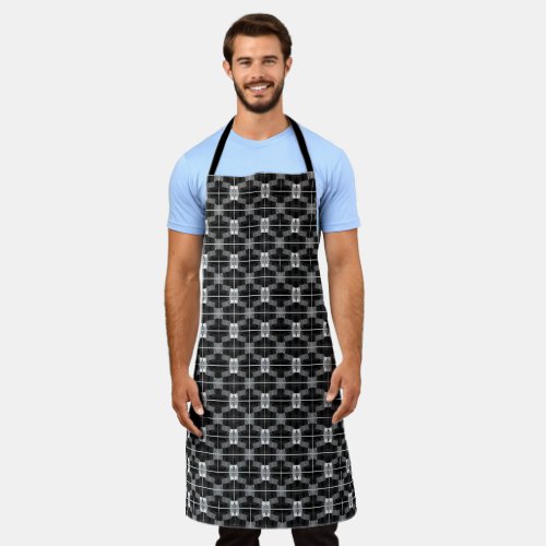 Classy and Bold Grey Abstract Modern Chic Manly Apron