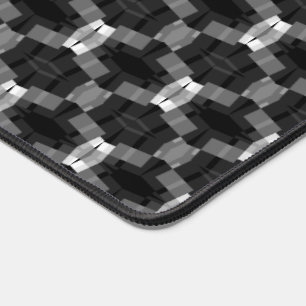 Classy and Bold Grey Abstract Modern Chic Manly Desk Mat