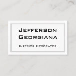 [ Thumbnail: Classy and Clean Interior Decorator Business Card ]