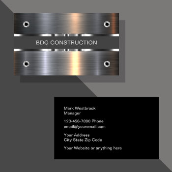 Classy And Cool Construction Theme Business Cards by Luckyturtle at Zazzle