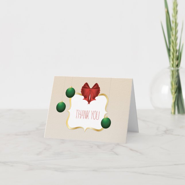 Classy and customizable striped pattern Thank You Card (Front)