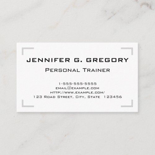 Classy and Elegant Personal Trainer Business Card