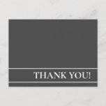 [ Thumbnail: Classy and Elegant "Thank You!" Postcard ]