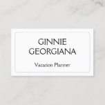 [ Thumbnail: Classy and Elegant Vacation Planner Business Card ]