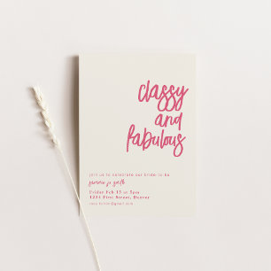 Classy and Fabulous Bridal Shower Invitation