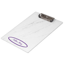 Classy and Functional White Marble Clipboard