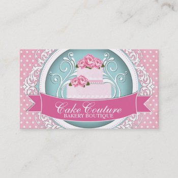 Classy And Modern Cake Designer Business Cards by colourfuldesigns at Zazzle